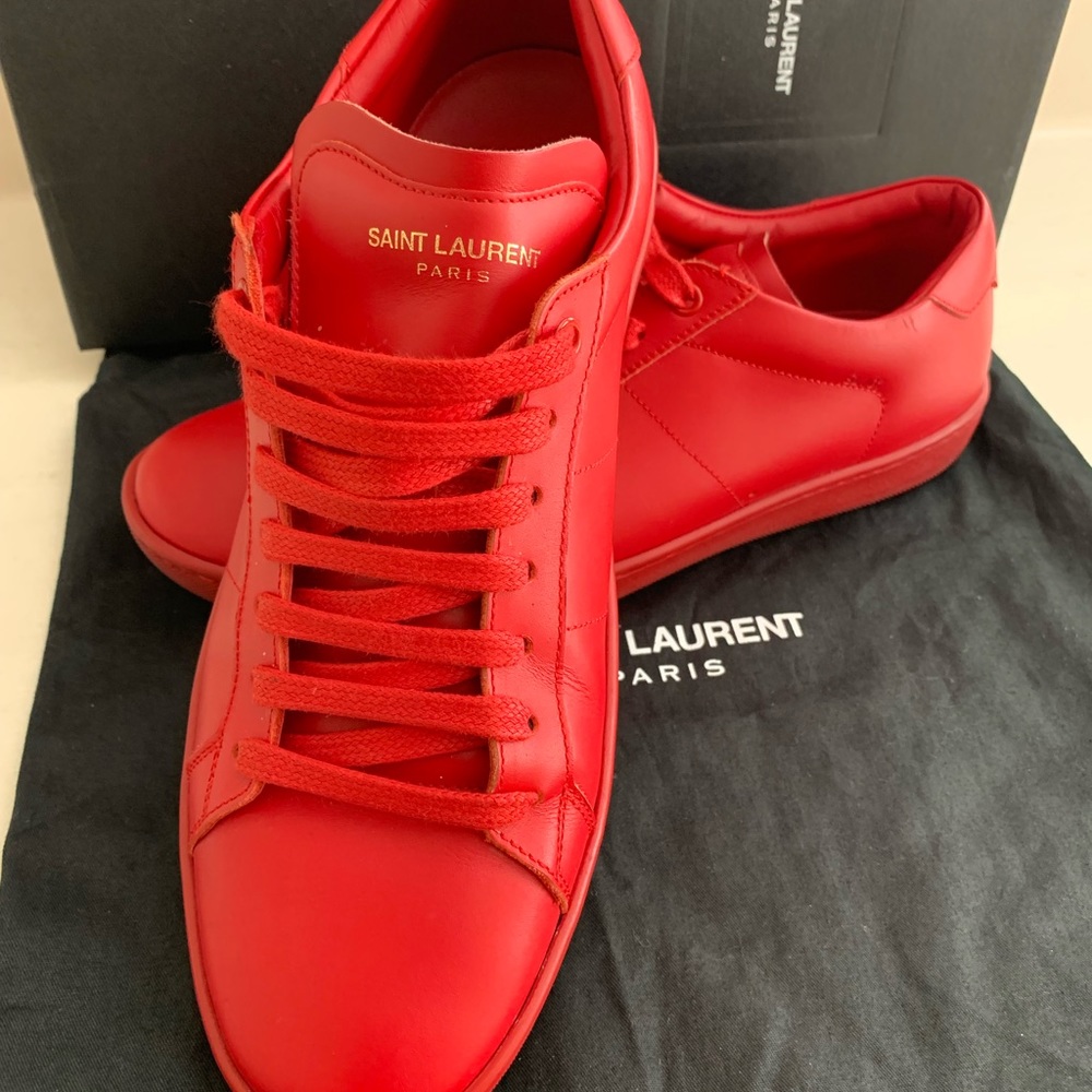YSL red sneaker